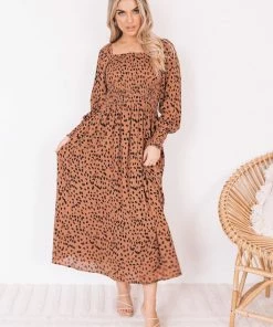 Dream House Ambra Dress - Rust Print