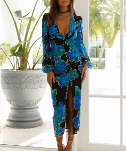 Seven Wonders (PremGroup) DRESSES Angel Midi Dress - Blue Floral