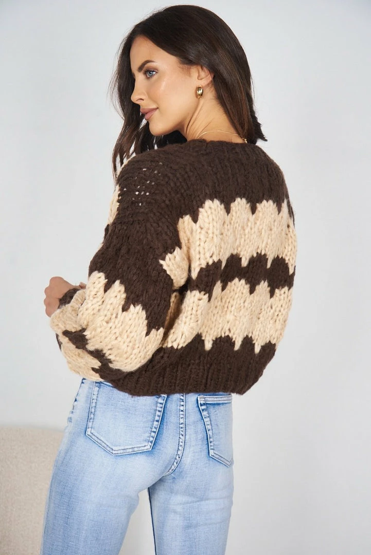 Qtrend Fashion PTY LTD Annibal Cardigan - Chocolate Multi Jumpers & Sweaters 5 Qtrend Fashion PTY LTD Annibal Cardigan - Chocolate Multi Jumpers & Sweaters
