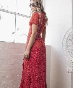 Style Box Anthem Dress - Red Print