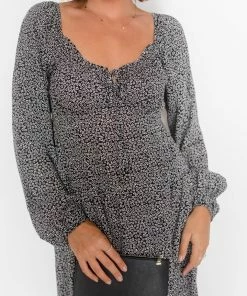 Style Box Arrosa Dress - Black Floral