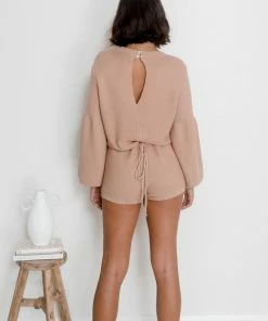 Willo Fashion CLOTHING Berezi Playsuit - Tan