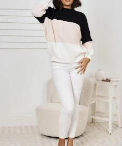 Desire Brandy Knit - Pink Stripe