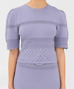 KEEPSAKE THE LABEL Bulletin Knit Top - Storm