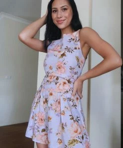 Paper Heart CLOTHING Chateau Shorts - Lilac Print