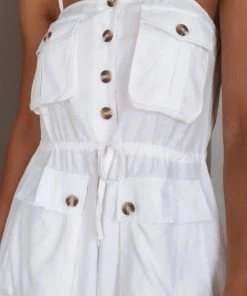 Into Fashion Zefa Playsuit - White