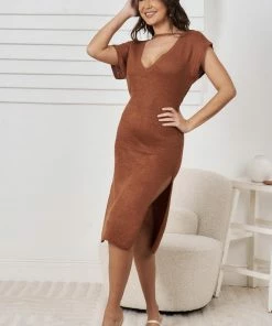 Evermore Fashion CLOTHING Charlene Dress - Chocolate 11 Evermore Fashion CLOTHING Charlene Dress - Chocolate