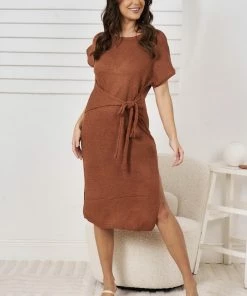 Evermore Fashion CLOTHING Charlene Dress - Chocolate