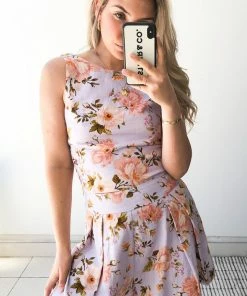 Paper Heart CLOTHING Chateau Shorts - Lilac Print