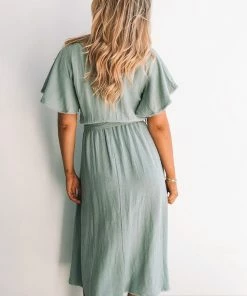 ESTHER & CO. Midi Dresses Chatter Dress - Sage