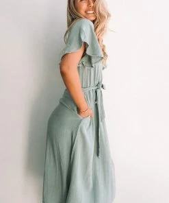 ESTHER & CO. Midi Dresses Chatter Dress - Sage