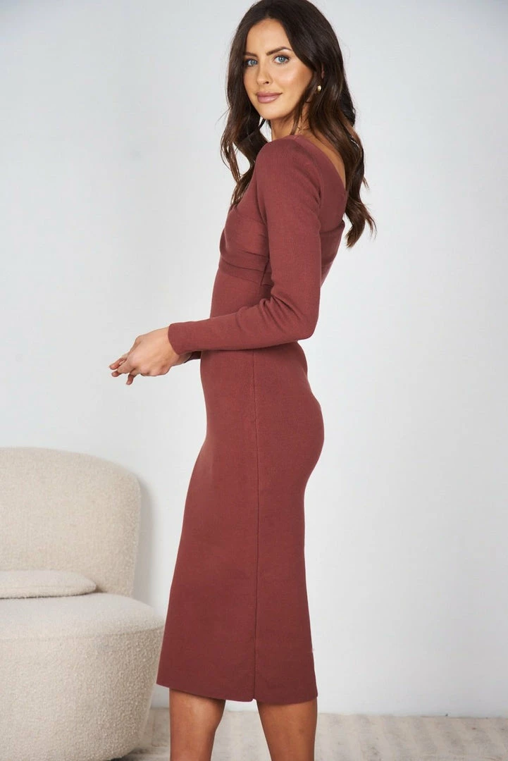 Dream House Claretta Dress - Dark Rust 5 Dream House Claretta Dress - Dark Rust