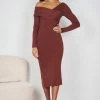 Dream House Claretta Dress - Dark Rust