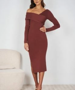 Dream House Claretta Dress - Dark Rust