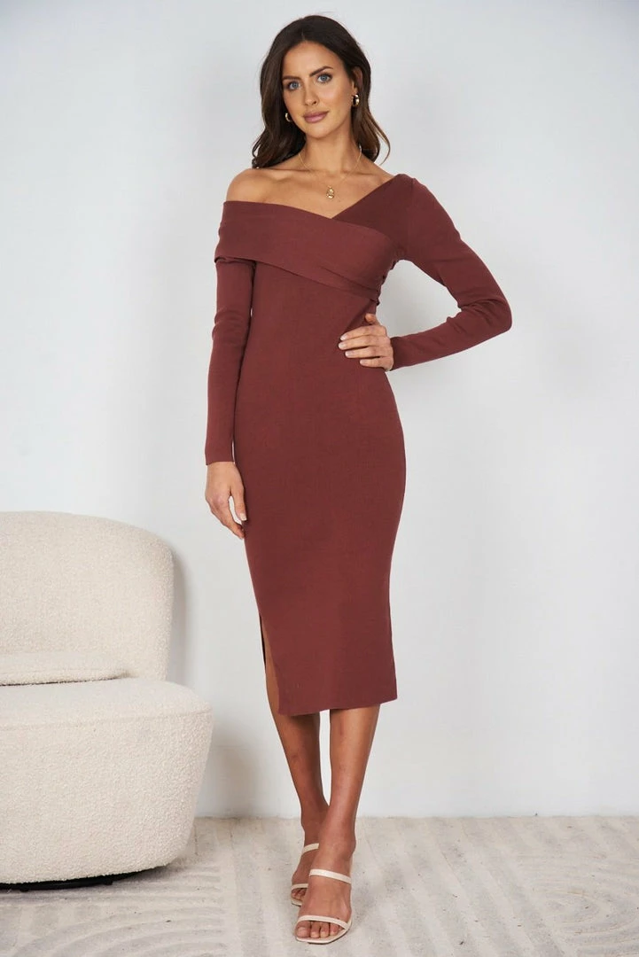 Dream House Claretta Dress - Dark Rust 3 Dream House Claretta Dress - Dark Rust