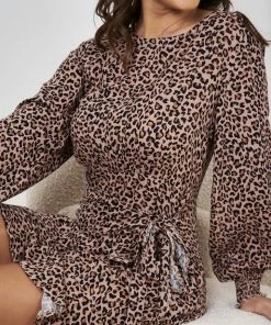 Miracle Fashion DRESSES Clarette Dress - Leopard Print