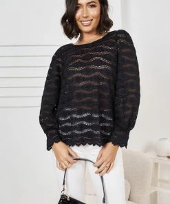 Miracle Fashion CLOTHING Clemantis Top - Black