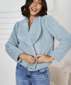 Style Box Jumpers & Sweaters Corrine Jacket - Light Blue