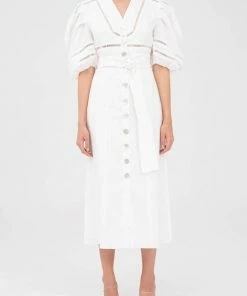 KEEPSAKE THE LABEL Composer Midi Dress - Porcelain DRESSES