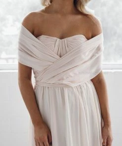 Esther Luxe Dahila Multi-Way Maxi Dress - Soft Peach DRESSES