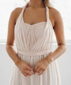 Esther Luxe Dahila Multi-Way Maxi Dress - Soft Peach DRESSES