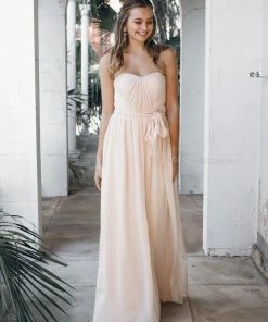 Esther Luxe Dahila Multi-Way Maxi Dress - Soft Peach DRESSES