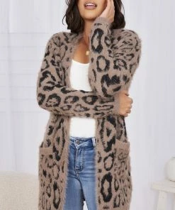 Miracle Fashion CLOTHING Delma Cardigan - Leopard Print