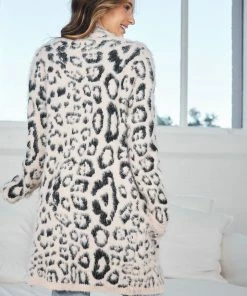 Miracle Fashion Delma Cardigan - Light Pink Print