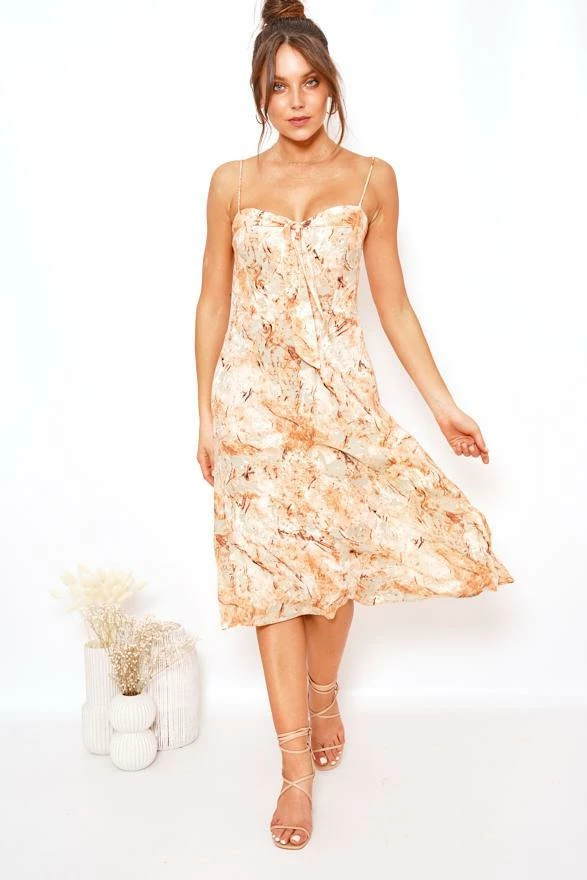 Trendy Gallery Ecology Dress - Peach Print DRESSES 5 Trendy Gallery Ecology Dress - Peach Print DRESSES
