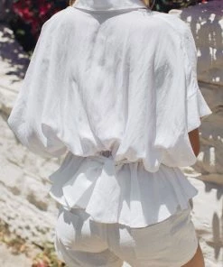 Into Fashion Ellis Top - White Maternity Dresses