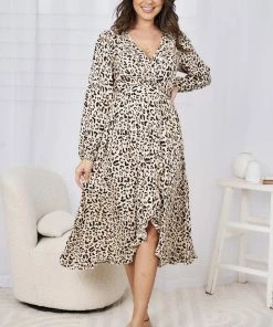 Pink Diamond Evette Dress - Leopard Print