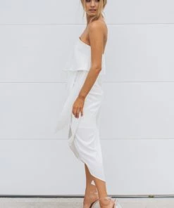 Esther Luxe DRESSES Fleur Strapless Dress - Ivory