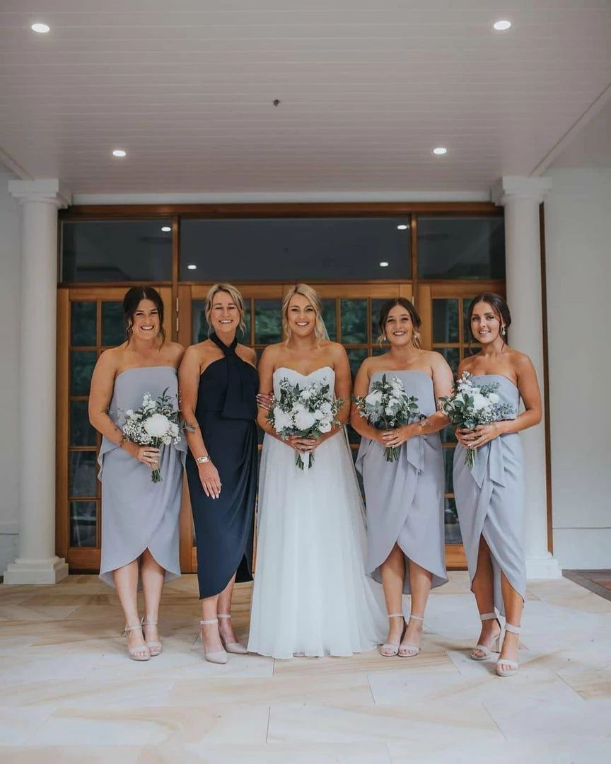 Esther Luxe DRESSES Fleur Strapless Dress - Silver 17 Esther Luxe DRESSES Fleur Strapless Dress - Silver