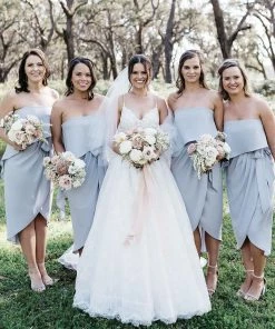 Esther Luxe DRESSES Fleur Strapless Dress - Silver 33 Esther Luxe DRESSES Fleur Strapless Dress - Silver