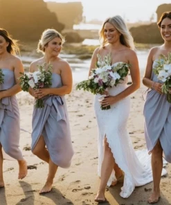 Esther Luxe DRESSES Fleur Strapless Dress - Silver 24 Esther Luxe DRESSES Fleur Strapless Dress - Silver