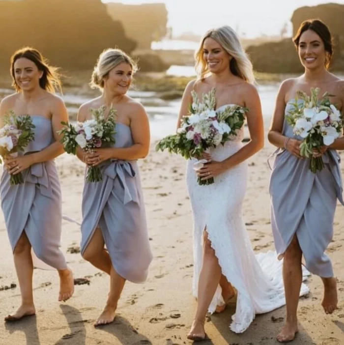 Esther Luxe DRESSES Fleur Strapless Dress - Silver 9 Esther Luxe DRESSES Fleur Strapless Dress - Silver