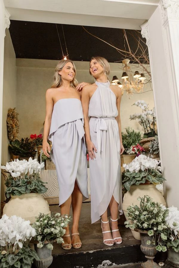 Esther Luxe DRESSES Fleur Strapless Dress - Silver 12 Esther Luxe DRESSES Fleur Strapless Dress - Silver