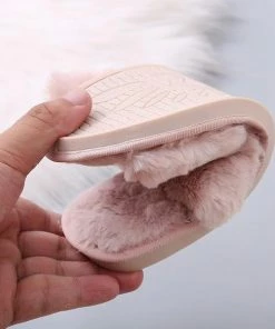 Alibaba Footwear Fluffy Slippers - Dusty Blush 11 Alibaba Footwear Fluffy Slippers - Dusty Blush
