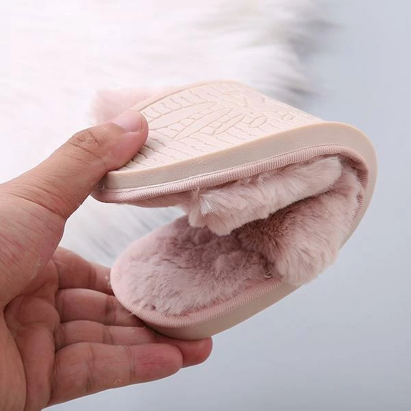 Alibaba Footwear Fluffy Slippers - Dusty Blush 7 Alibaba Footwear Fluffy Slippers - Dusty Blush