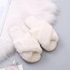 Alibaba Footwear Fluffy Slippers - White