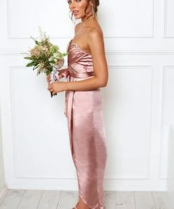 Esther Luxe Frangipani Dress - Blush DRESSES