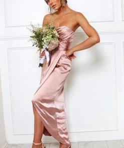 Esther Luxe Frangipani Dress - Blush DRESSES