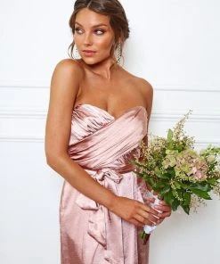 Esther Luxe Frangipani Dress - Blush DRESSES