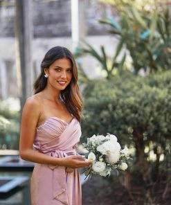 Esther Luxe Frangipani Dress - Blush DRESSES