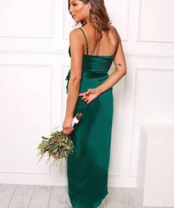 Esther Luxe Frangipani Dress - Emerald DRESSES 8 Esther Luxe Frangipani Dress - Emerald DRESSES