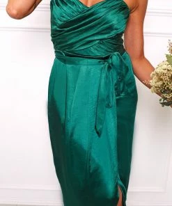 Esther Luxe Frangipani Dress - Emerald DRESSES 9 Esther Luxe Frangipani Dress - Emerald DRESSES