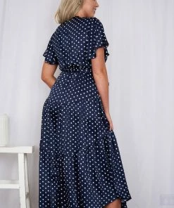 Ebby And I DRESSES Given Dress - Navy Spot