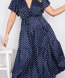 Ebby And I DRESSES Given Dress - Navy Spot