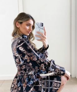 CSA (Lorraine Designs) Amalee Dress - Black Print DRESSES