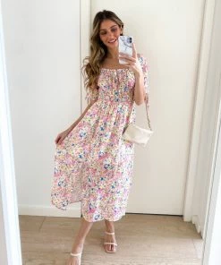 Desire Dacey Dress - Pink Floral
